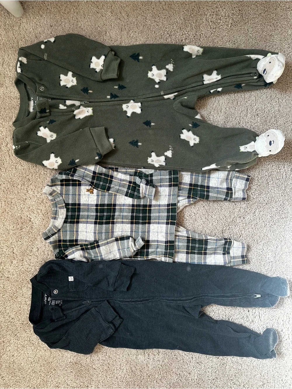 6 months Carter's & 6-12 month Gap pajama bundle